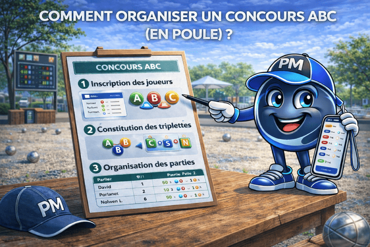 organiser un concours de pétanque en formule ABC (en poule)