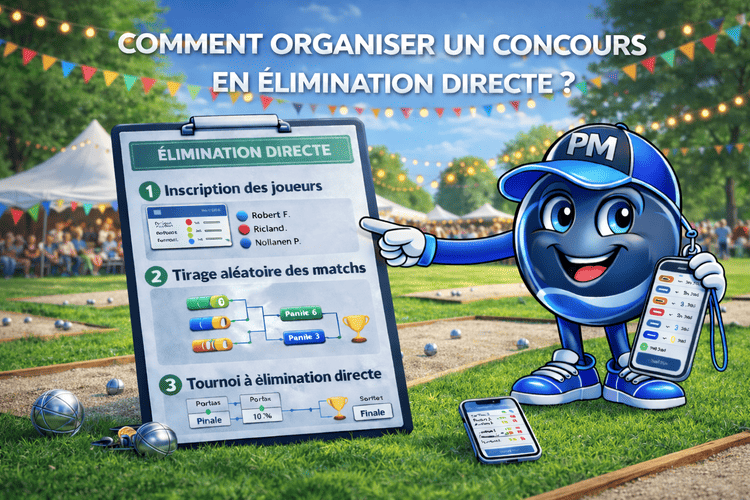 organiser un concours de pétanque en élimination directe