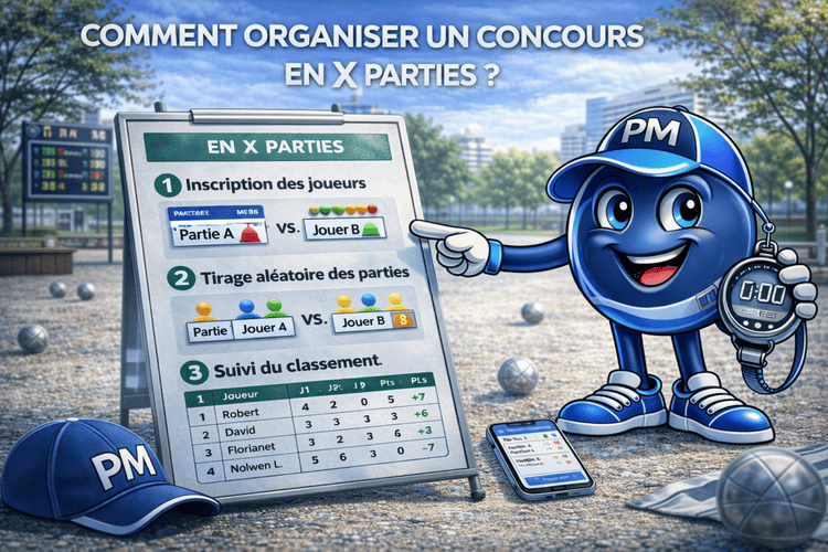 Organiser un concours de pétanque en X Parties